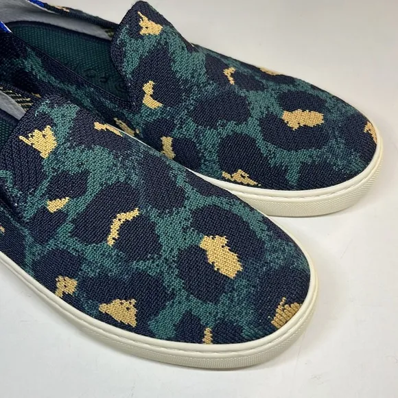 Rothy's Animal Print Slip-On Sneakers, Blue Spot Women’s  8.5