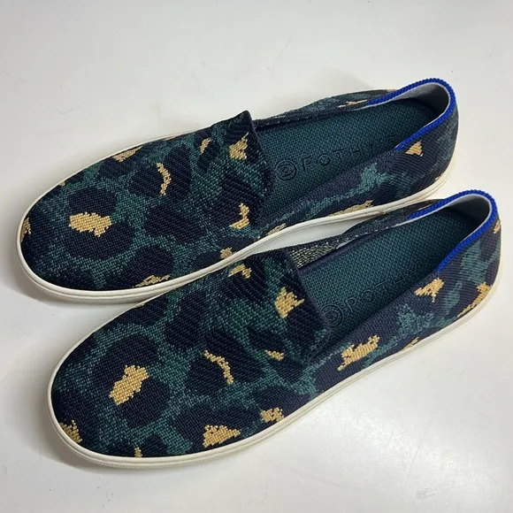 Rothy's Animal Print Slip-On Sneakers, Blue Spot Women’s  8.5