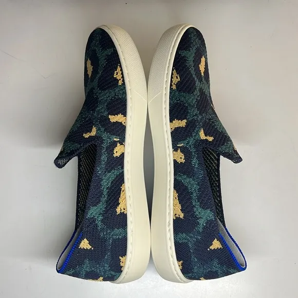 Rothy's Animal Print Slip-On Sneakers, Blue Spot Women’s  8.5