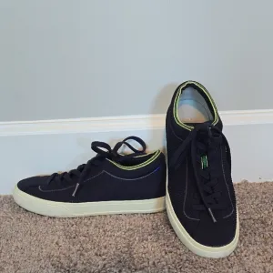 Rothy's Black and Green Sneakers