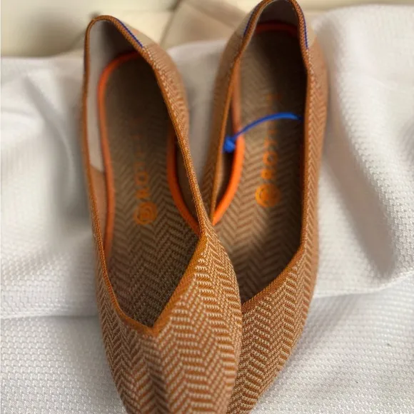 Rothy’s Brown Herringbone “The Point” Women's Flats