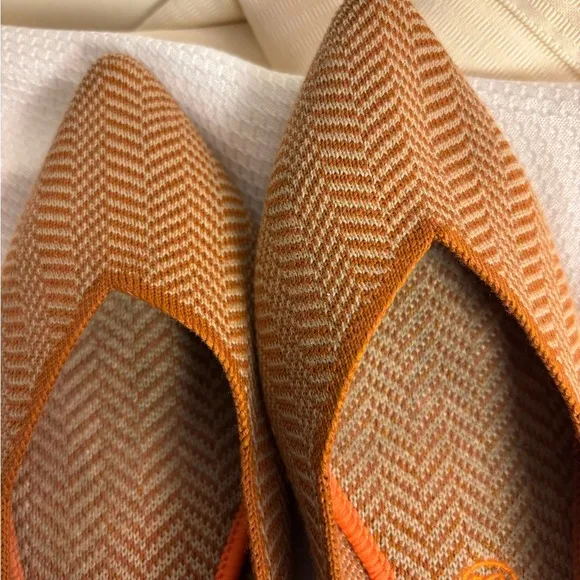 Rothy’s Brown Herringbone “The Point” Women's Flats