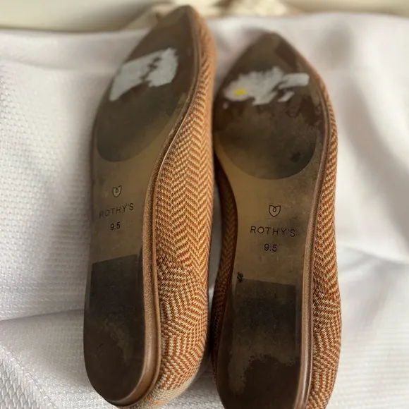 Rothy’s Brown Herringbone “The Point” Women's Flats