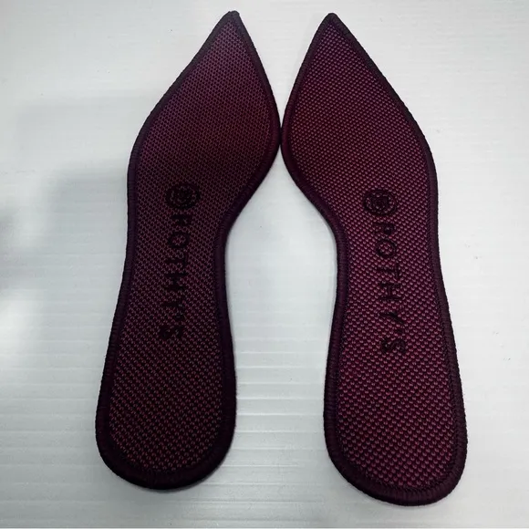 Rothy’s Fig Python Purple Knit Pointy Flats Size 6