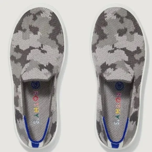 Rothy's Grey Camo Kids Sneaker Size 11 New in Unopened Box