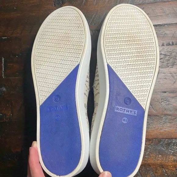 Rothy's Maritime Tiger Sneaker Stripe Slip On Retired Style Women’s Size 10.5