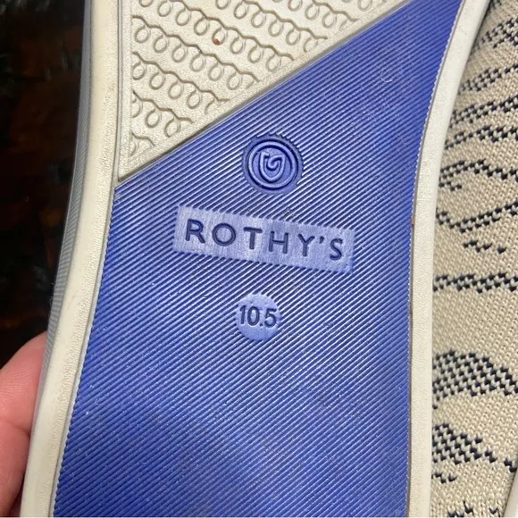 Rothy's Maritime Tiger Sneaker Stripe Slip On Retired Style Women’s Size 10.5