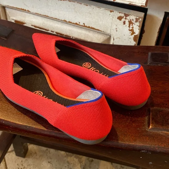 Rothy’s pointed toe flats chili red  size 7.5