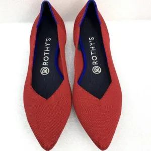 Rothy’s pointed toe flats chili red  size 7.5