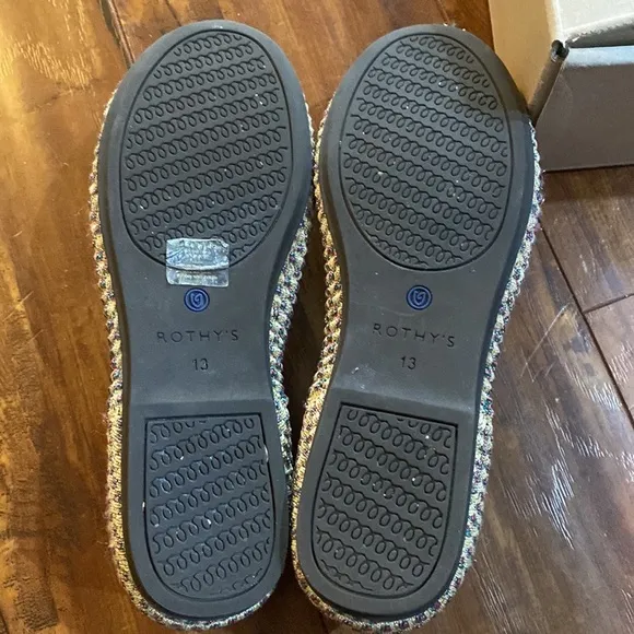 Rothy’s Rothys Multi Metallic‎ Limited Edition flats shoes Kids 13 loafers