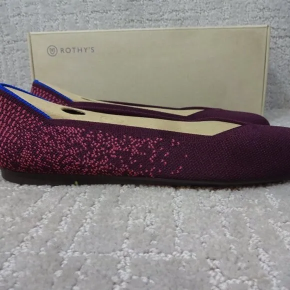 Rothys The Flat Fig Phyton Round Toe Slip on Flats Shoes Multiple Sizes