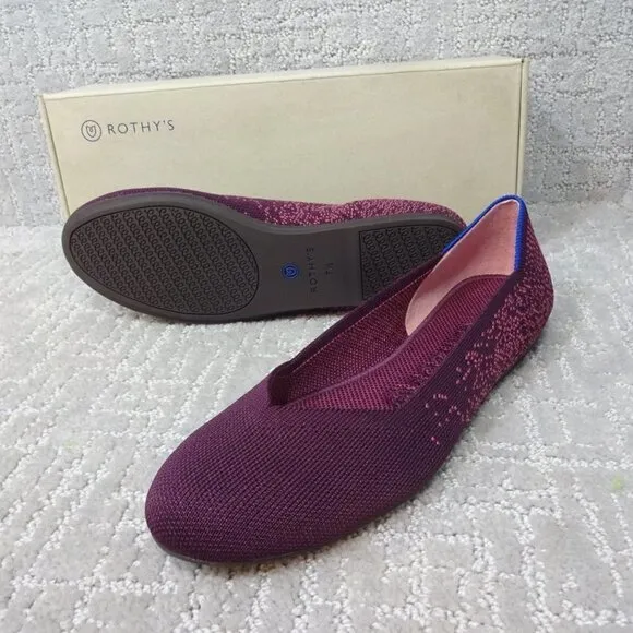 Rothys The Flat Fig Phyton Round Toe Slip on Flats Shoes Multiple Sizes