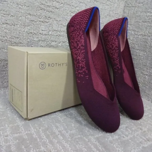 Rothys The Flat Fig Phyton Round Toe Slip on Flats Shoes Multiple Sizes