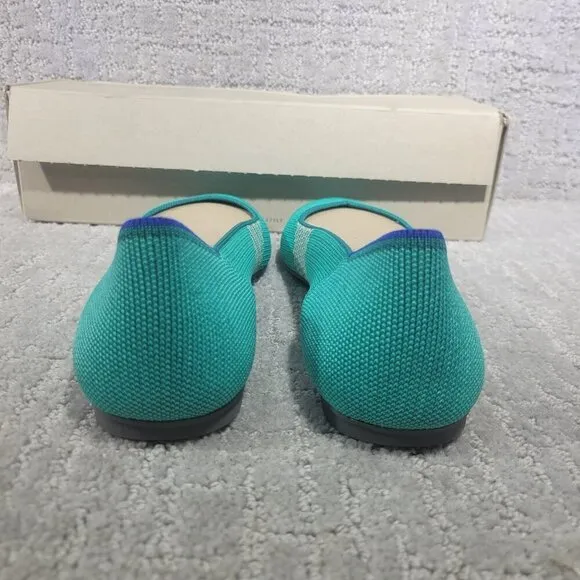 Rothy’s The Flat Green Calypso Slip On Flat Shoes Womens Multiple Sizes Retired