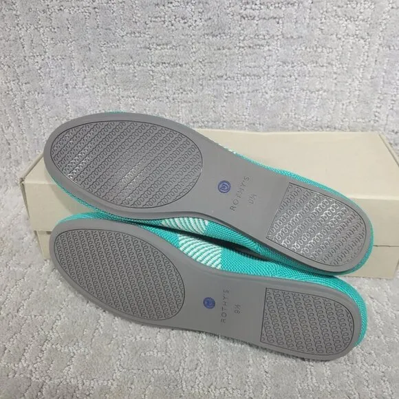 Rothy’s The Flat Green Calypso Slip On Flat Shoes Womens Multiple Sizes Retired