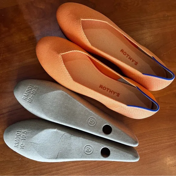 Rothy’s The Flat Orange Knit Shoes – W10.5