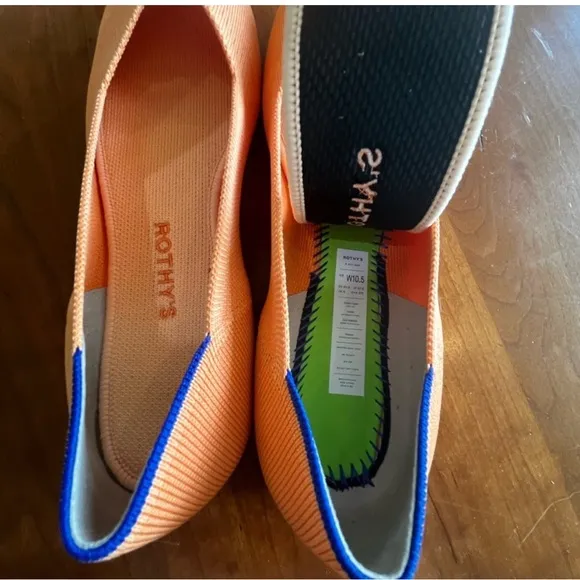 Rothy’s The Flat Orange Knit Shoes – W10.5