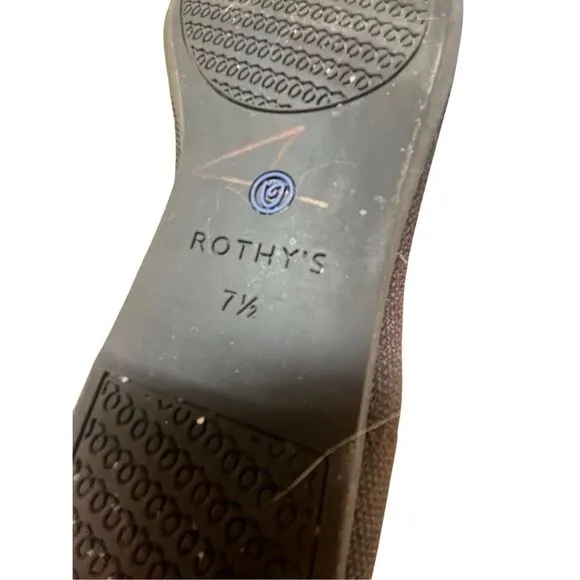 Rothy's The Flat Slip On Shoes Maritime Navy Blue Womens flats shoes size 7.5
