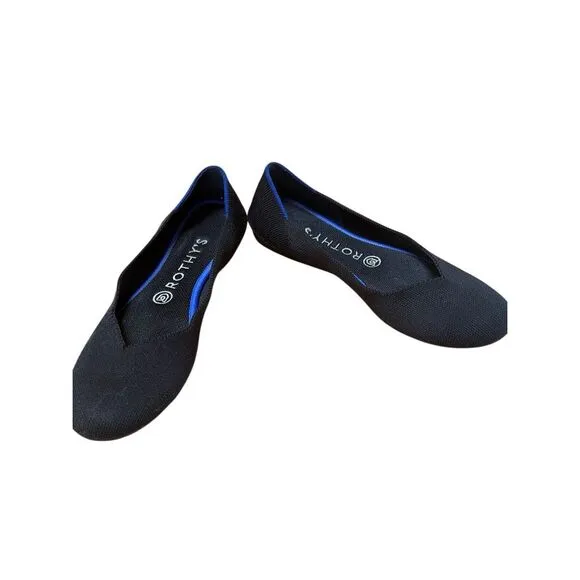 Rothy's The Flat Slip On Shoes Maritime Navy Blue Womens flats shoes size 7.5