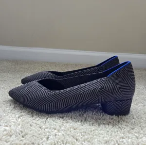 Rothys The High Point In Love Insole Heels Womens 8.5 Herringbone Gray