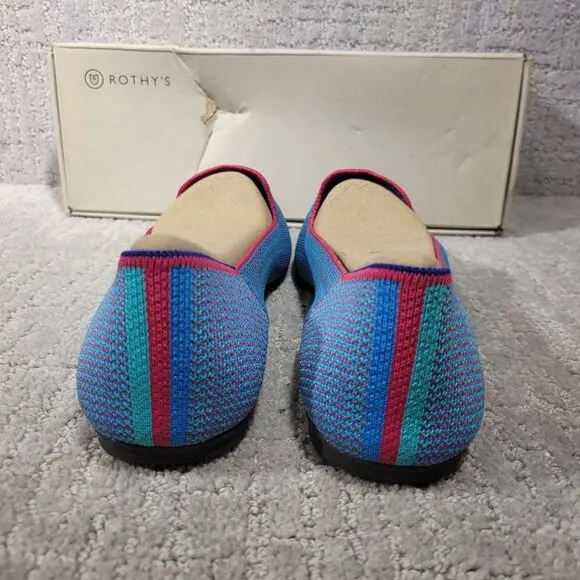 Rothy's The Loafer Women's Size 12 US Bluebell Triple Stitch Slip On Flat Shoes