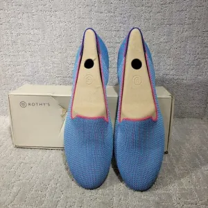 Rothy's The Loafer Women's Size 12 US Bluebell Triple Stitch Slip On Flat Shoes