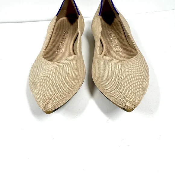 Rothy's The Point Flat Ecru Textile Ballet Flats Women's US 11 EU 42