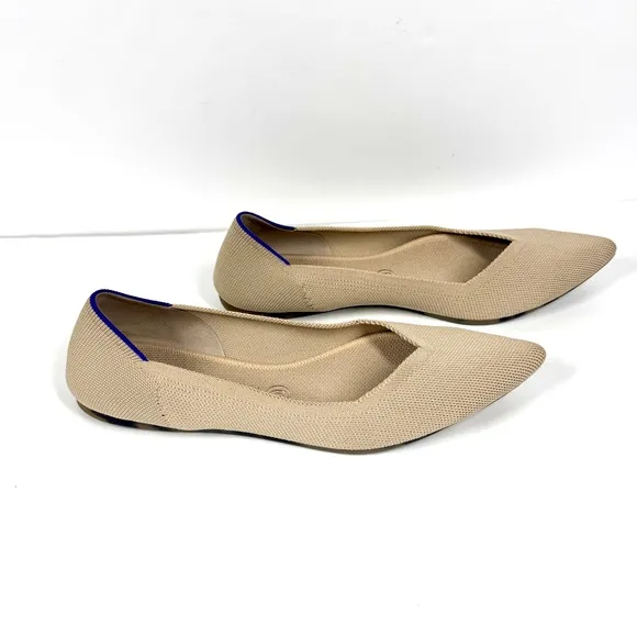 Rothy's The Point Flat Ecru Textile Ballet Flats Women's US 11 EU 42