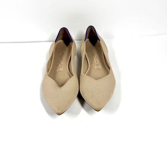 Rothy's The Point Flat Ecru Textile Ballet Flats Women's US 11 EU 42