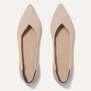 Rothy's The Point Flat Ecru Textile Ballet Flats Women's US 11 EU 42