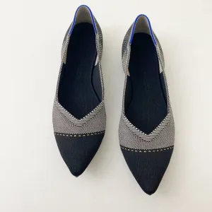 Rothy's the Point II Flats Shoes Gray Mist Cap Toe