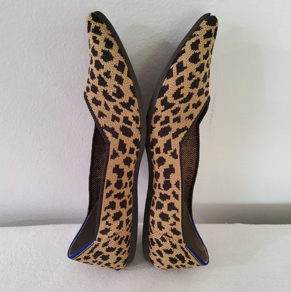 Rothy's The Point Leopard Print Flats Size 8,5