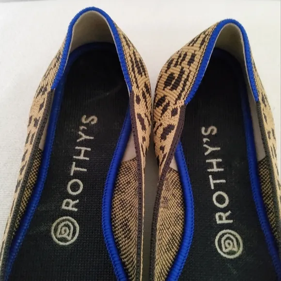 Rothy's The Point Leopard Print Flats Size 8,5