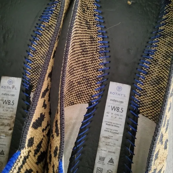 Rothy's The Point Leopard Print Flats Size 8,5