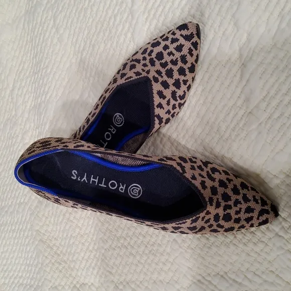 Rothy's The Point Leopard Print Flats Size 8,5
