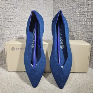 Rothy’s The Point Women's Size 9.5 US Poseidon Blue Slip On Ballet Flat Shoes