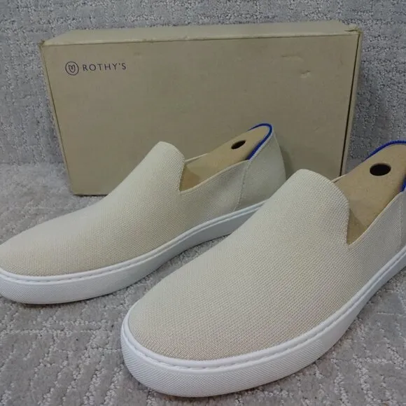 Rothy's The Sneaker Women's 12.5 US Beige Sand Casual Fabric Slip On Shoes