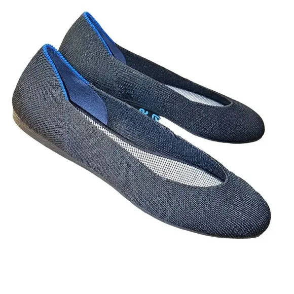 Rothy's Womens Black Flats Shoes‎ Slip On 7