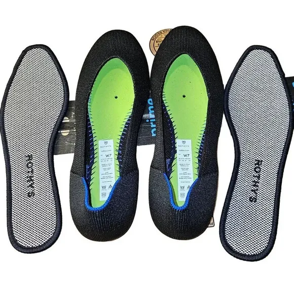 Rothy's Womens Black Flats Shoes‎ Slip On 7
