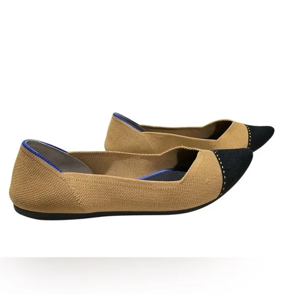 Rothy's Women's Tan and Black Flats