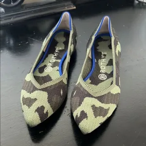 Rothy's The Point Green Camouflage Women's Flats