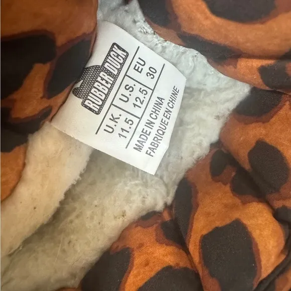 Rubber Duck Leopard Print Boots. Size 12.5. Great Condition. Snow Boot.
