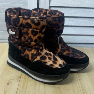 Rubber Duck Leopard Print Boots. Size 12.5. Great Condition. Snow Boot.