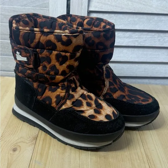 Rubber Duck Leopard Print Boots. Size 12.5. Great Condition. Snow Boot.