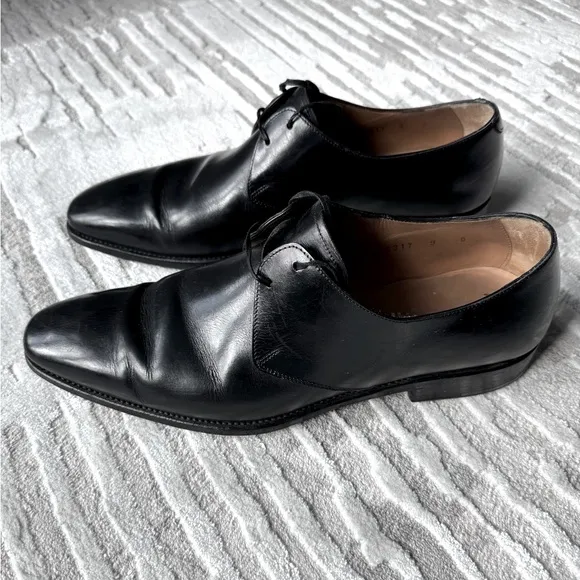 Salvatore ✔️ Ferragamo Black Leather Oxford Lace-Up Shoes