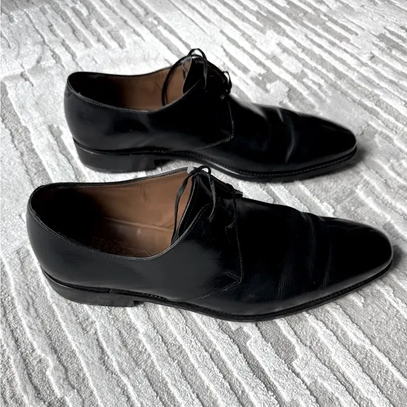 Salvatore ✔️ Ferragamo Black Leather Oxford Lace-Up Shoes
