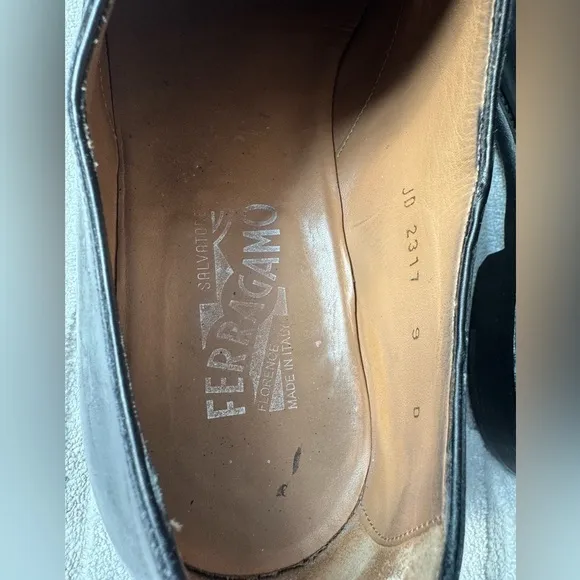 Salvatore ✔️ Ferragamo Black Leather Oxford Lace-Up Shoes