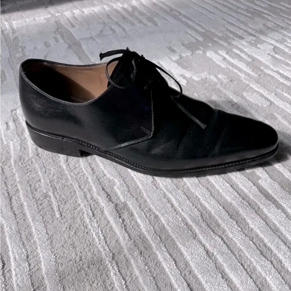Salvatore ✔️ Ferragamo Black Leather Oxford Lace-Up Shoes