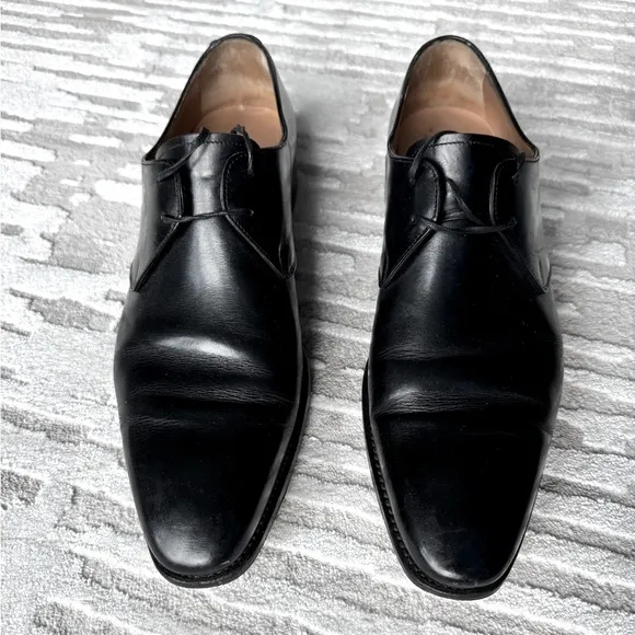 Salvatore ✔️ Ferragamo Black Leather Oxford Lace-Up Shoes