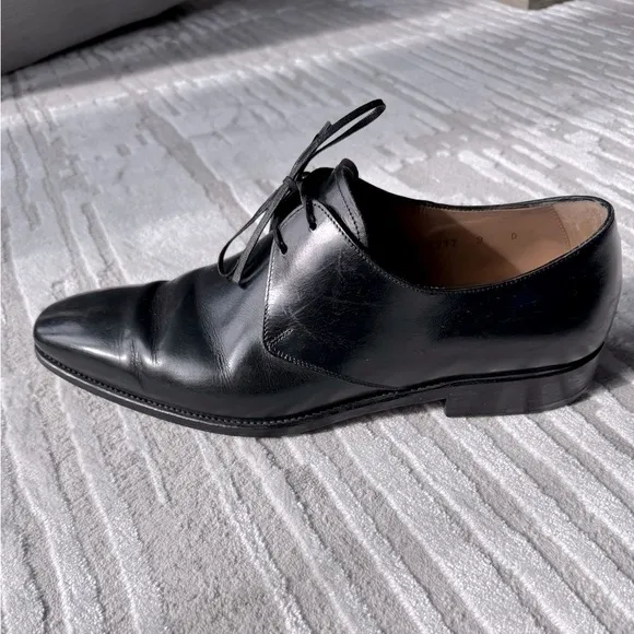 Salvatore ✔️ Ferragamo Black Leather Oxford Lace-Up Shoes